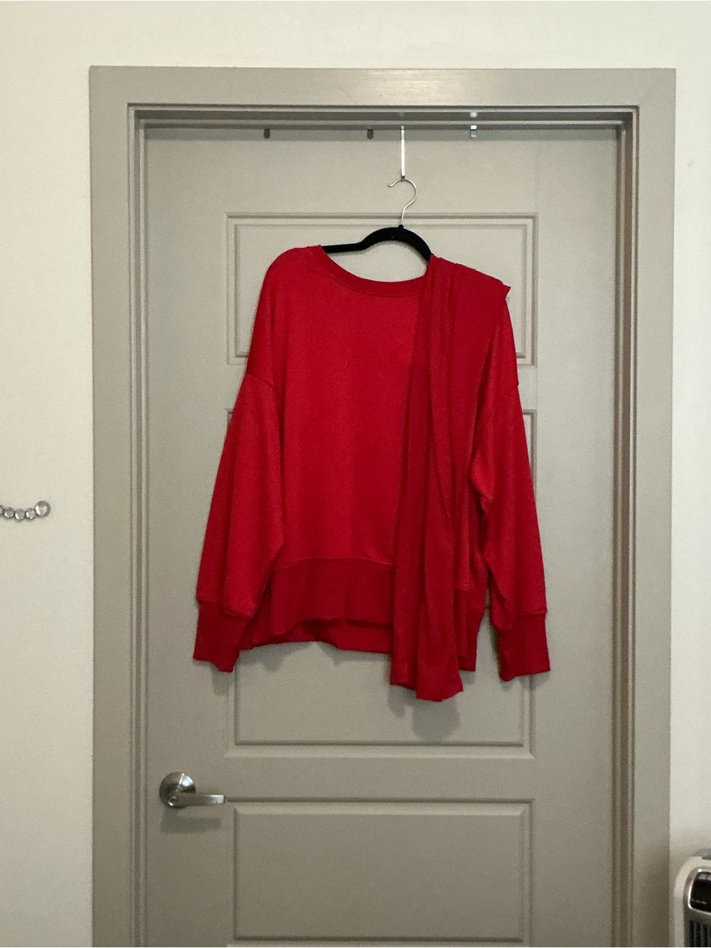 Amazon Women's Scoop Neck Oversized Sweater - Red - Picture 2 of 5